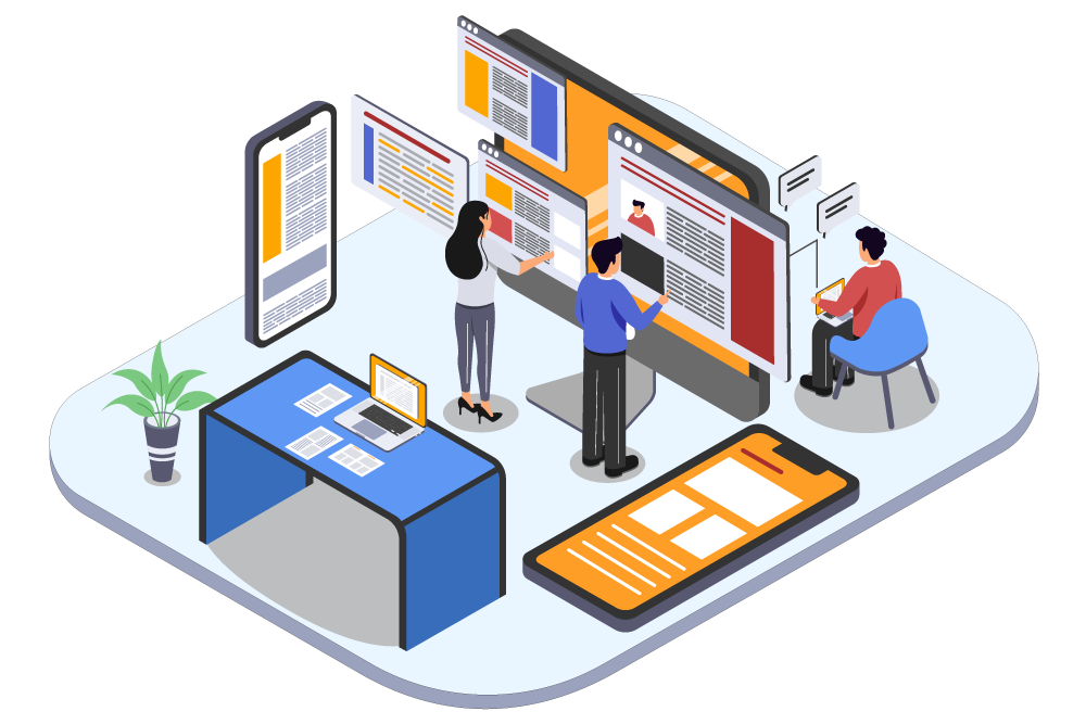 website development illustration