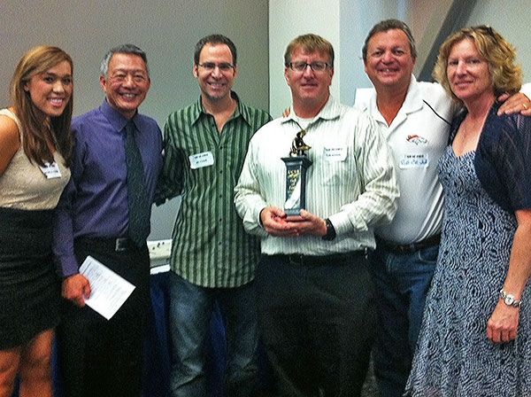 pictured: Rochelle Farnum, Paul Lee, Art Fisher, Tom Widroe, Mr. & Mrs. Rob Briner