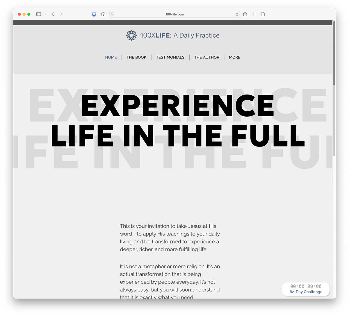 Website for 100xLife Goes Live